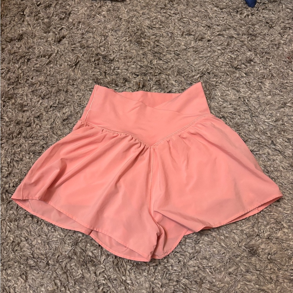 aerie flowy pink shorts